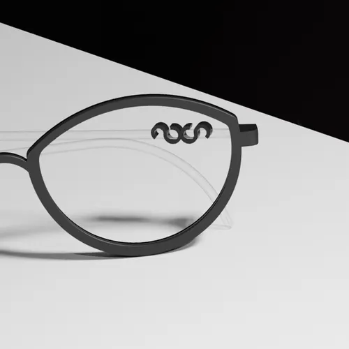 Black glasses right side