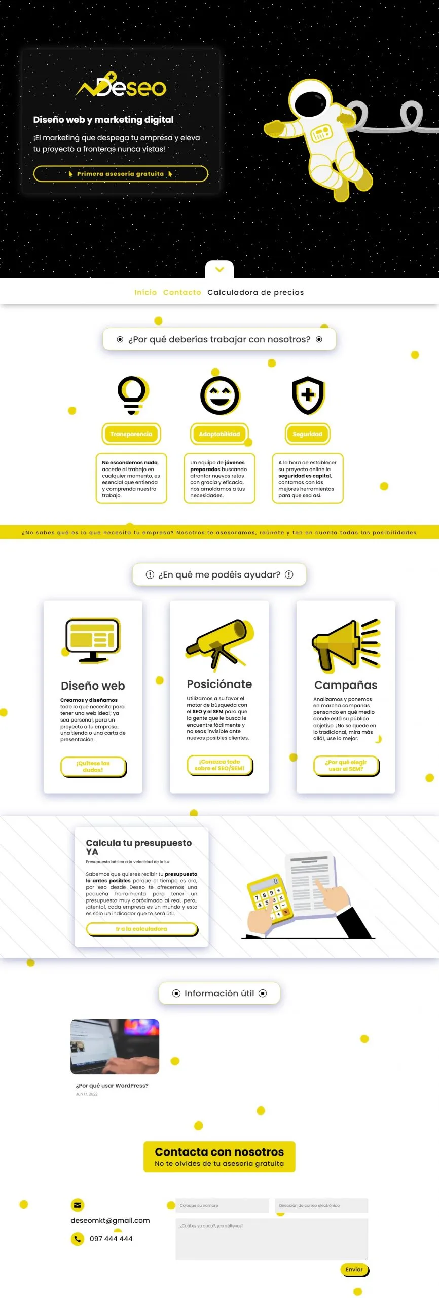How the website could look like